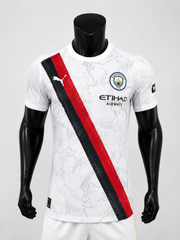 Camisa Manchester City White Stripe Edition