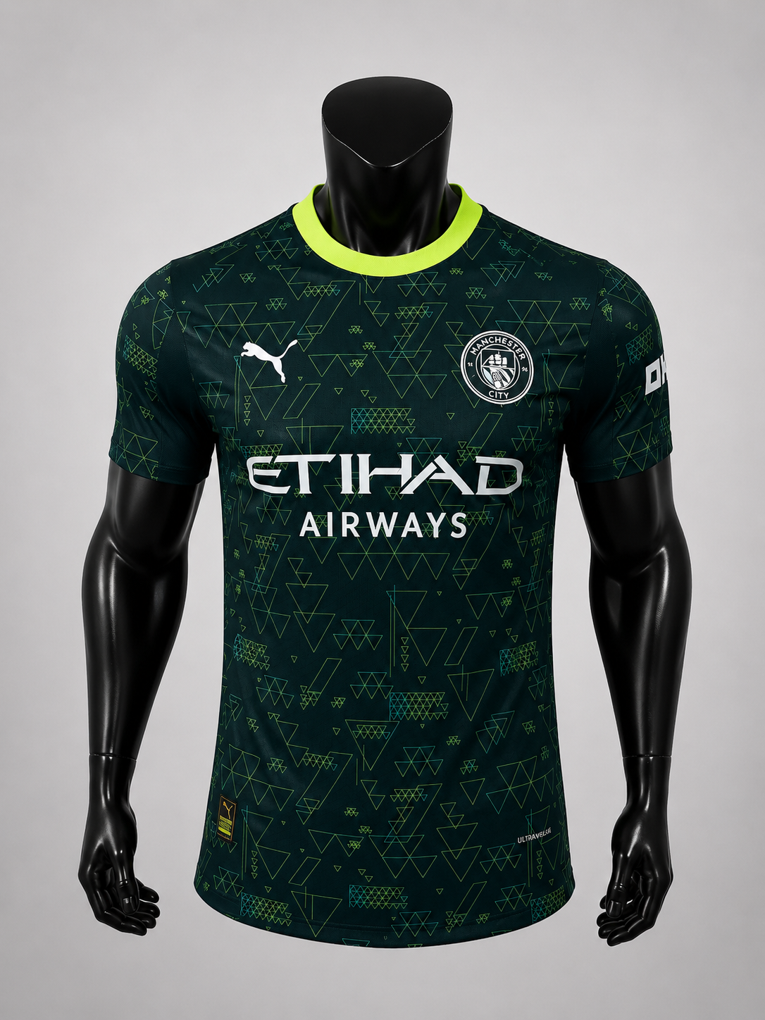 Camisa Manchester City Matrix Green 2026/27 – Versão Jogador Premium