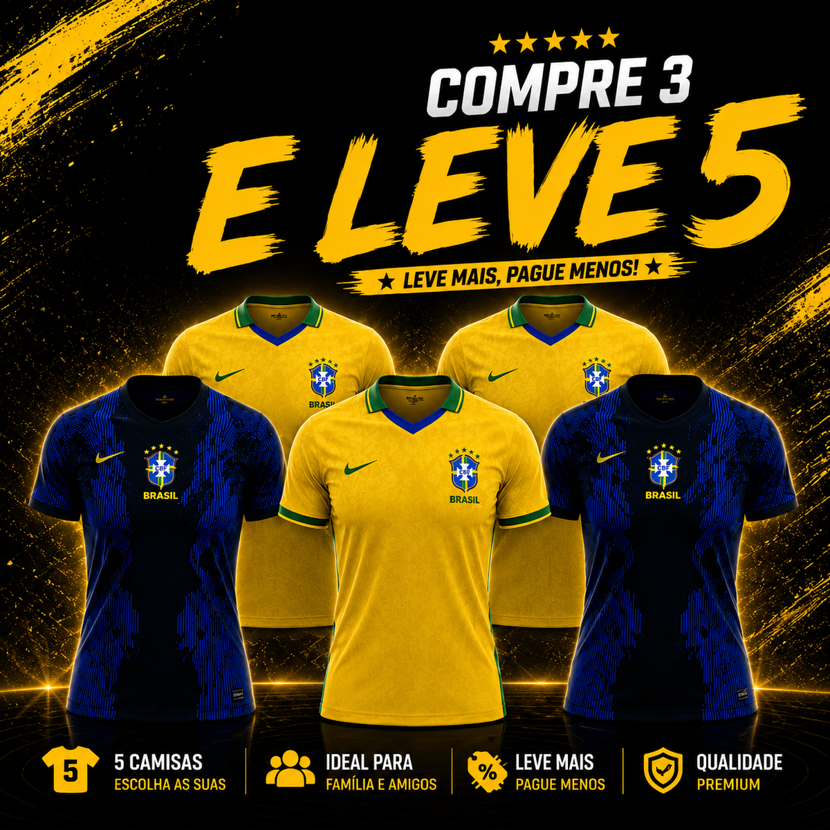 Combo Canarinho Supremo ⚪ | Compre 3 e Leve 5 / Mais Escolhido Pelas Familias