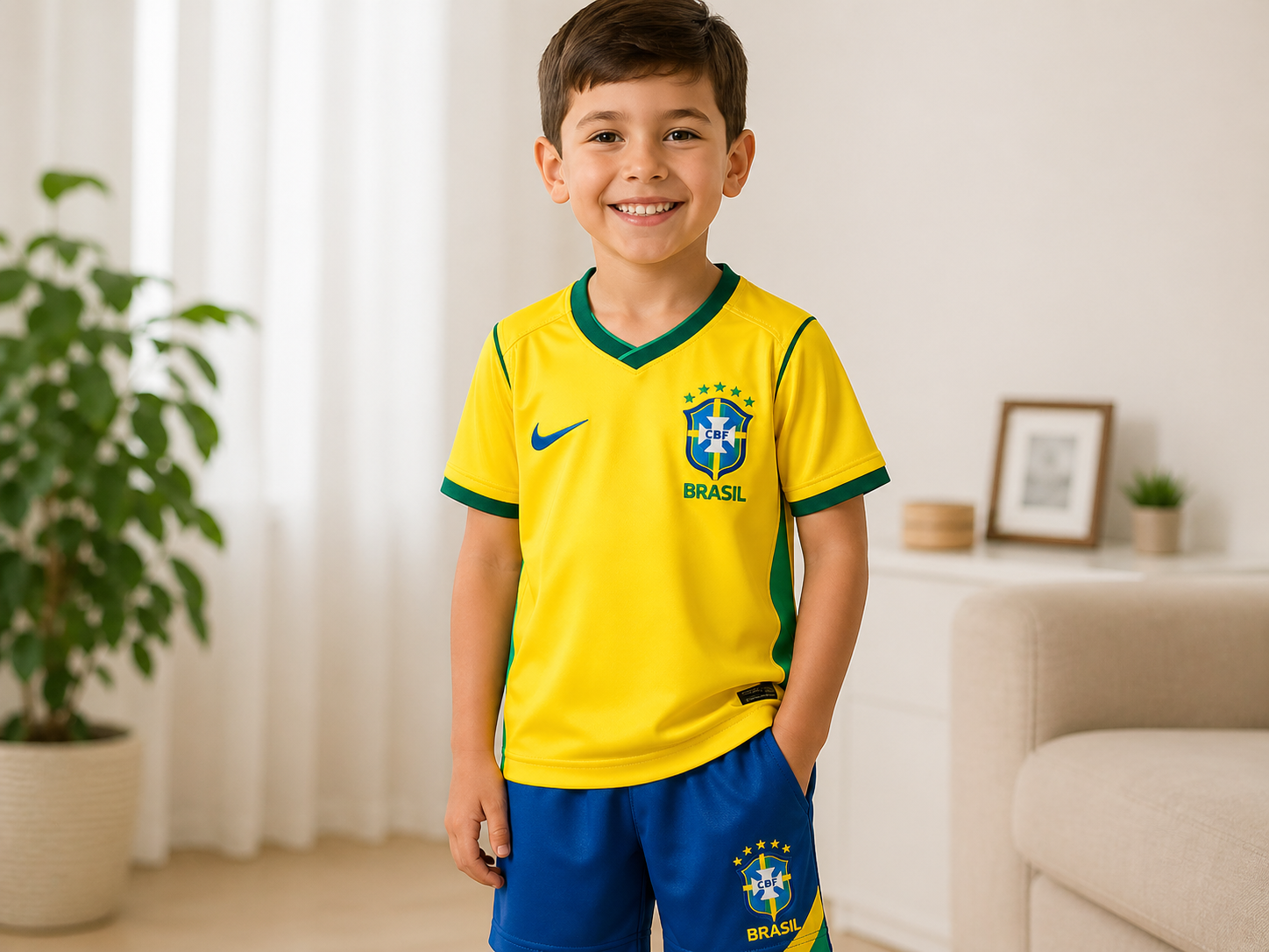 Conjunto Mini Canarinho 🇧🇷 Edição Torcedor Premium